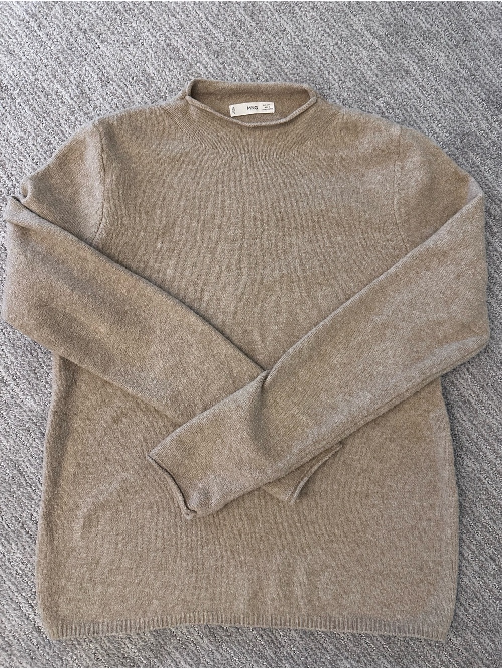 Mango Taupe Crewneck Sweater